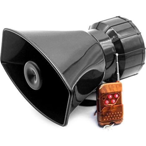 Sirena electrónica inalámbrica potente de 12 V con 5/7 sonidos y altavoz de 120 dB para alarma de advertencia de coche. (1/5)