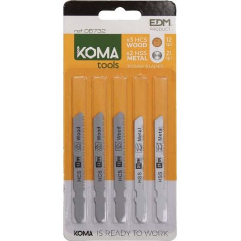 5 lame KOMA - per seghetto alternativo 08705 - 08732