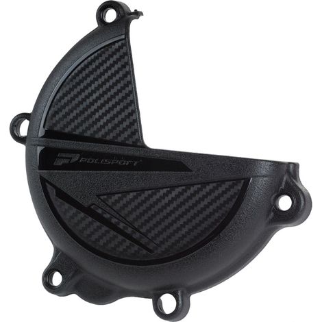 Protector de tapa de embrague Polisport 400 00 24, color negro, duradero.