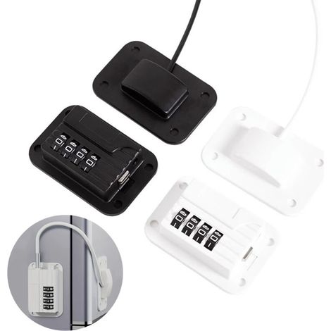 Serrure de porte de réfrigérateur et congélateur, 4 pièces, avec mot de passe, serrure de porte de réfrigérateur étanche pour réfrigérateur de cuisine
