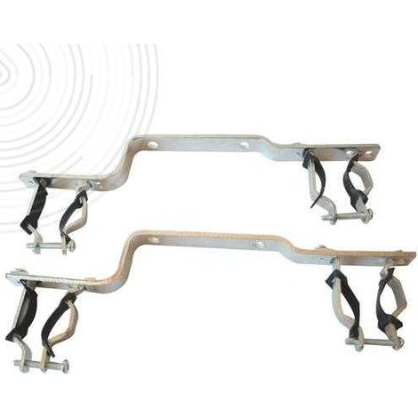 Support mural pour collecteur sanitaire 3/4 et 1" (paire) - 2066