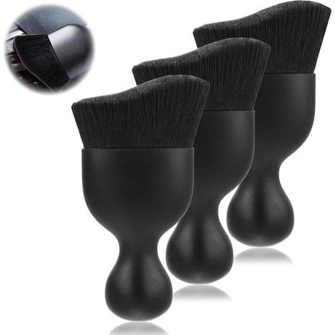 Ensemble de 3 brosses souples de nettoyage intérieur de voiture avec poignée ergonomique – Pour les aérations, le tableau de bord et les recoins (1/5)