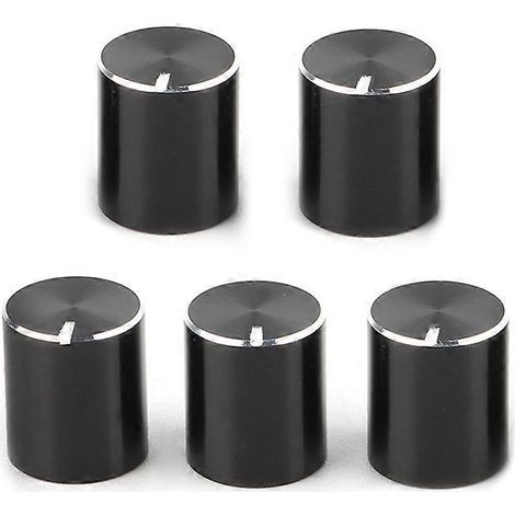 Cinq boutons potentiomètres rotatifs de 11 x 12,5 mm pour le contrôle du volume, adaptés aux amplificateurs audio. (1/5)