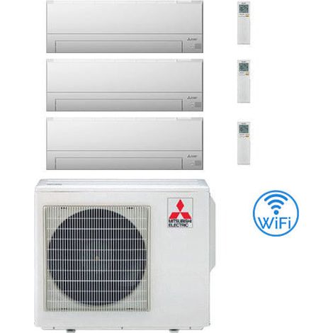 Klimaanlage Mitsubishi MSZ-BT Wifi R32 Trial Split-Wechselrichter 7000 + 7000 + 12000 BTU mit U.E. MXZ-4F72VF NEW Class A++/A+