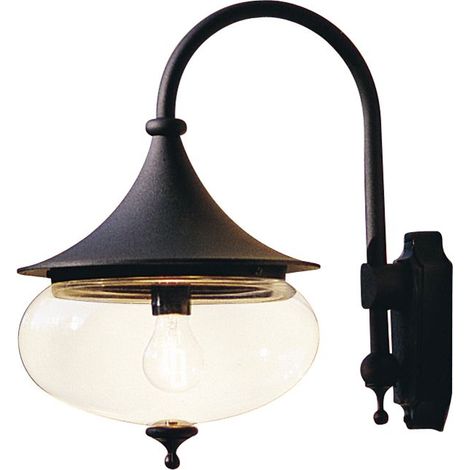 Konstsmide Libra Applique d'extérieur Classic Dome Down - Noir mat, IP23 (1/3)