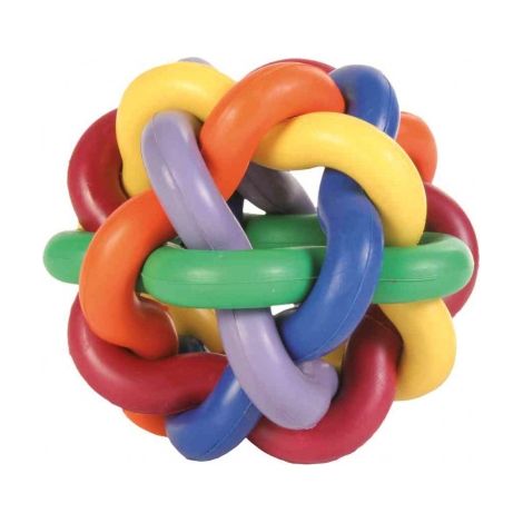 BALLE NOUÉE, CAOUTCHOUC NATUREL, Ø 10 CM, POUR CHIEN