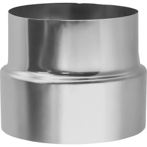 Adaptateur en acier inoxydable pour raccorder un tuyau de poêle à un plus grand diamètre de conduit dans les applications de ventilation et de chauffage (Ø 110 mm/Ø 100 mm)
