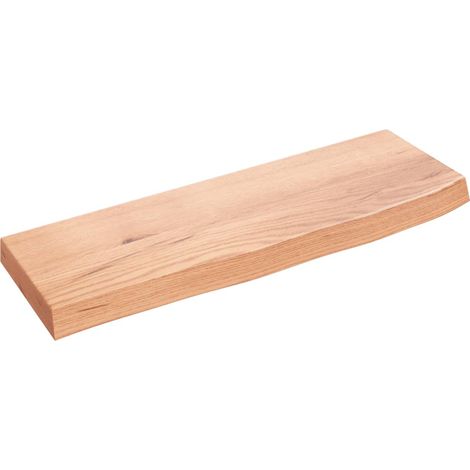 Étagère murale Étagère flottante marron clair 60x20x4 cm bois chêne massif traité (1/5)