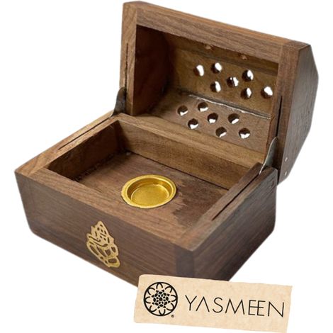 Caja para quemador de incienso de madera Yasmeen (1/2)