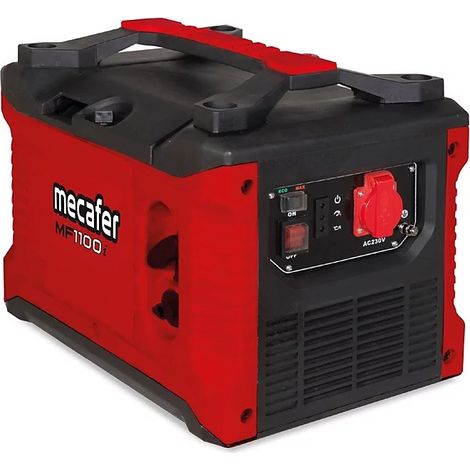 Mecafer – Groupe électrogène essence inverter 1000W – Moteur silencieux – Autonomie prolongée – Compact et léger pour déplacements