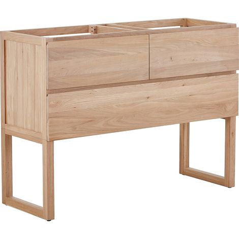 Mobile sotto lavabo in rovere massello Naturale chiaro 120 cm - TARELO