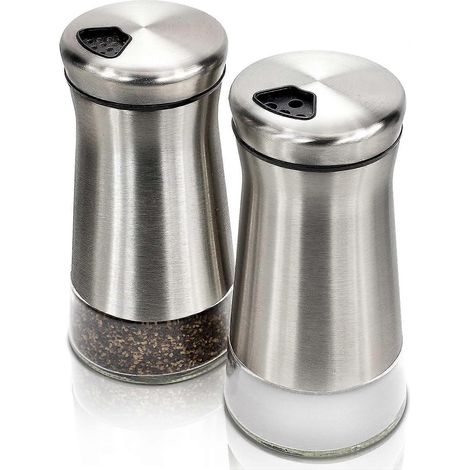 Magnifique ensemble de salières et poivrières avec trous de versement réglables - Les distributeurs parfaits pour vos sels (1/4)