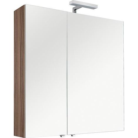 Armoire à glace EGAN avec éclairage Olmo Tabacco, 2 portes 800x770x160mm
