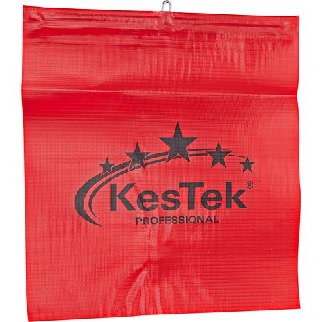 Kestek Warnflagge Schlussfahne Endfahne rot 300 x 300 mm mit Aufhängeöse (1/2)