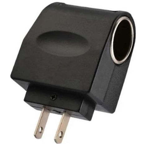 Adaptateur 110-220V AC vers 12V DC, convertisseur allume-cigare pour voiture, prise américaine, efficace, branchez et utilisez, pour accessoires de voiture et de camping. (1/4)