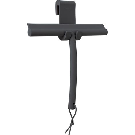 Vipo Raclette de Douche Acier Inoxydable/Silicone/Plastique Noir 25 x 25 x 2,5 cm (1/5)