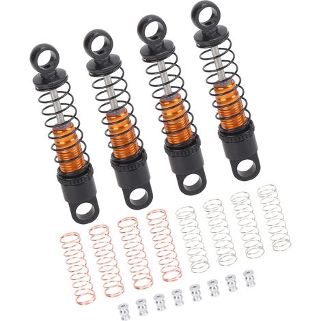 Stoßdämpfer aus Aluminiumlegierung mit einem Zylinder für Axial SCX24 90081 1/24 RC-Car, goldfarben (1/5)