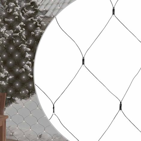 vidaXL Luci di Natale Rete Bianco Freddo 4x4m 544 LED Interni