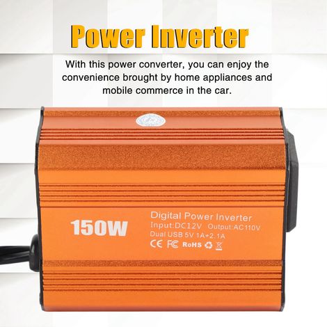 Convertisseur élévateur JW-150W 12V DC vers 110V AC, module boost de tension, alimentation pour camping-car et panneaux solaires, convertisseur de puissance 150W (1/5)