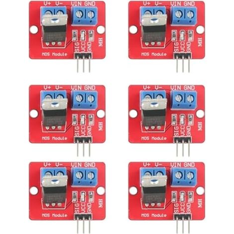 Module de contrôle MOSFET 3,3 V/5 V (6 pièces) avec sortie LED PWM et bouton 0-24 V (1/4)