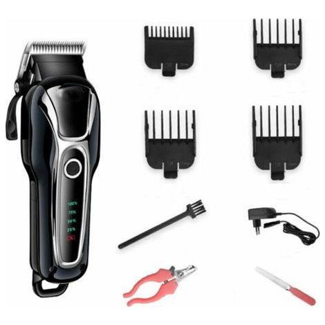 Electric Dog Clipper Kit for Long Thick Hair, Professional Dog Cat Hair Trimmer, Pet Grooming Kit, Safe Sharp Blade, Low Noise (1/5)