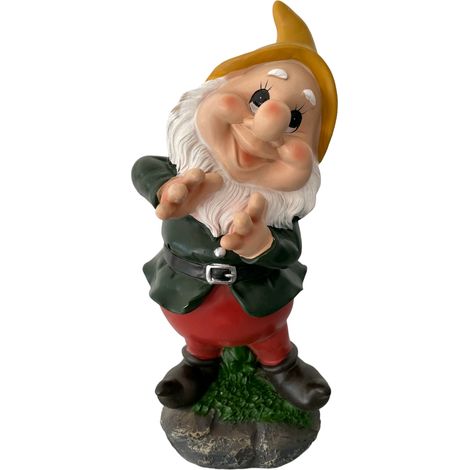 Nano da Giardino in poliresina Altezza 28 cm Statuetta Gnomo per esterno GONGOLO - 3 Gongolo