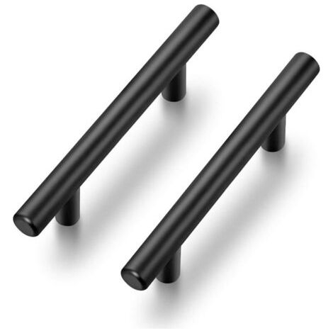 10 Pack 5'' Cabinet Pulls Matte Black Stainless Steel Kitchen Cupboard Handles Cabinet Handles 5”Length (1/4)