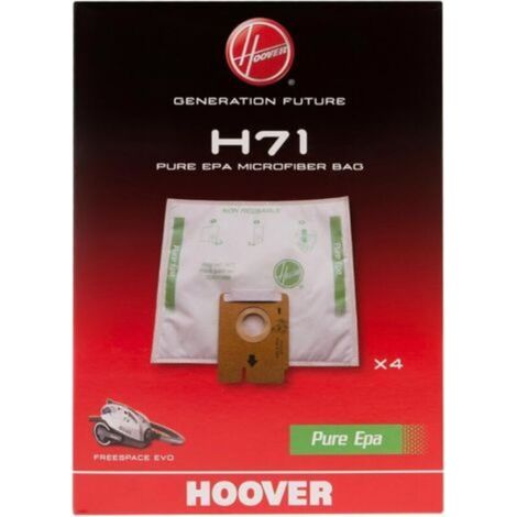 H71 Sacs pour Aspirateurs , Compatibles avec l’Aspirateur Traîneau Freespace Evo, sacs d'origine en microfibre, pure EPA, paquet de 4 sacs (1/5)