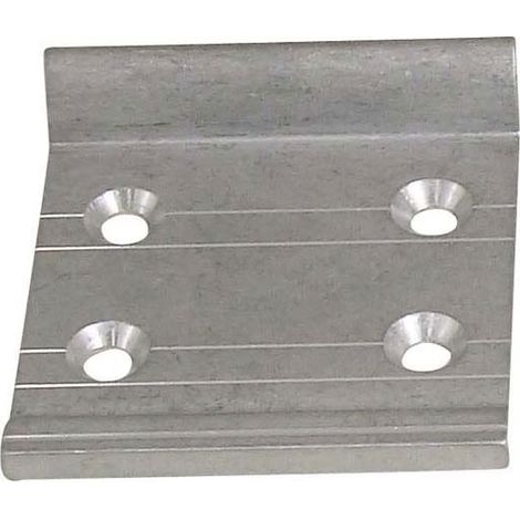 Support aluminium élément haut - Décor : Brut - Hauteur : 50 mm - Largeur : 50 mm - Matériau : Aluminium - ZOBAL