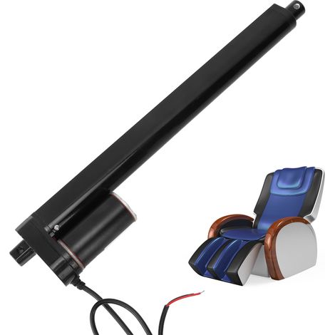 Actionneur électrique JS-TGZ-U1 1000 N, configuration à engrenages métalliques, moteur d'actionneur noir 300 mm 12 V, actionneur pour fauteuil de massage, actionneur + télécommande (1/5)
