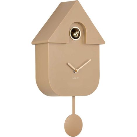 Horloge murale avec coucou coloris Marron Moka Or - Karlsson (1/4)