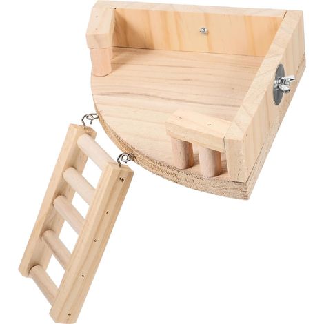 Échelle en bois pour hamster - 1 ensemble de jouets de plateforme pour chinchillas, convient aux souris et aux petits animaux, utilisé comme décoration de cage pour les plateformes pour hamsters.