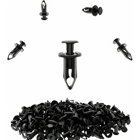 100 Nylon-Befestigungsclips (8 mm) für Kotflügel von Honda, Suzuki, Kawasaki, Polaris und Can-Am Quads/SSV - Kompatibel mit Kotflügeln, Stoßstangen, Karosserieteilen und Schmutzfängern.