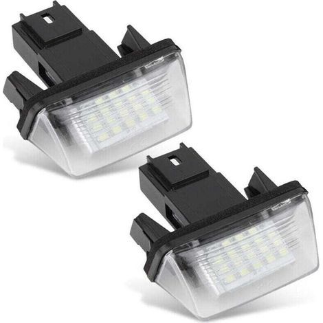 Set mit 2 linken und rechten 18-LED-Kennzeichenleuchten für C3 2002-2009 / BERLINGO / 306 307 406 5008-Crezuo