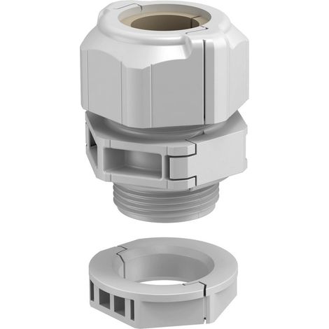OBO Bettermann Raccord vissé pour câbles, insert d'étanchéité sécable, 1 câble M25 Polycarbonate gris clair, 2024916