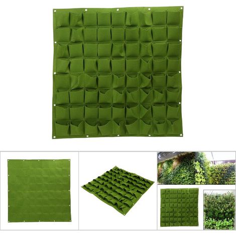 Sac de Jardin Suspendu à 72 Pochettes pour Mur Végétal Extérieur - Plantation Verticale (1/5)