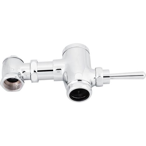 Valve de chasse d'eau à retardement à commande manuelle, valve de chasse d'eau de toilette à fermeture automatique entièrement en cuivre (rapport) (1/5)