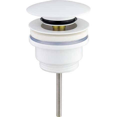 Bonde universelle clic-clac, blanc mat, pour lavabos et bidets, raccordement 1 (1/4)