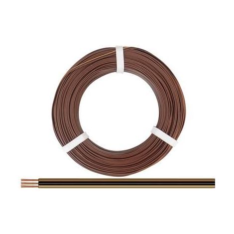 Donau-elektronik Cable gemelo marrón oscuro 25 metros