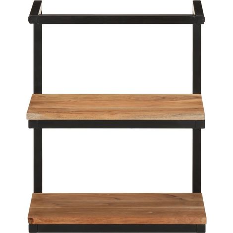 Wandregal 40x30x50 cm Massivholz Akazie und Eisen vidaXL (1/3)