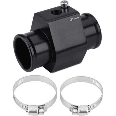 Tuyau de Joint de température de l'eau en Aluminium, Adaptateur de jauge de capteur de Tuyau de Tuyau de Joint de température de - Noir(32mm) (1/4)