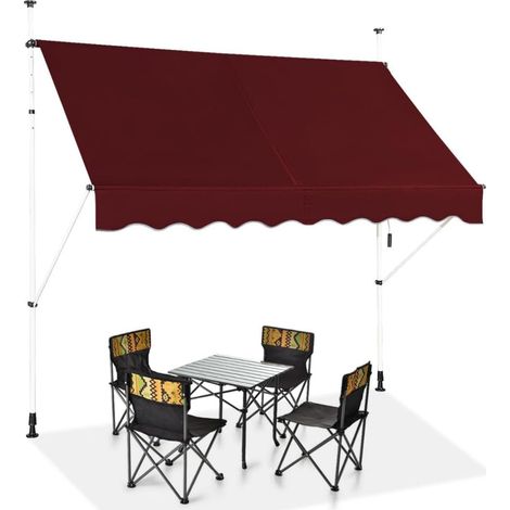 Tenda da sole retrattile 200 cm resistente ai raggi uv altezza regolabile