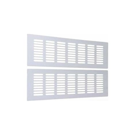Grille de ventilation rectangulaire pour une ventilation idéale Grille de ventilation rectangulaire 80 x 400mm 2 pcs [blanc]. (1/4)