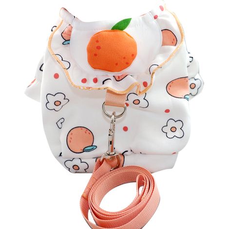 Vêtements pour petits chiots, Bichon Frise, caniche, chat de Poméranie, chien, vêtements mignons pour animaux de compagnie avec harnais et corde, Orange XL (1/5)