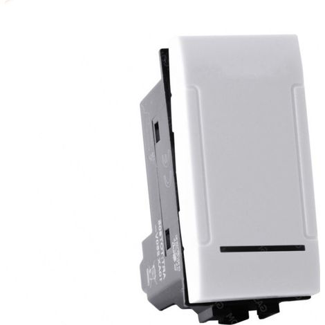 Pulsante unipolare compatibile con living light international air interruttore relè 10A 250V invertitore deviatore campanello bianco (1/3)