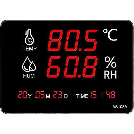 2022 Asair digitales Hygrometer-Thermometer, elektronischer Temperatur- und Feuchtigkeitsmonitor für Innenräume, Wetterstation für Zuhause, Fabrik oder Schule. (1/4)