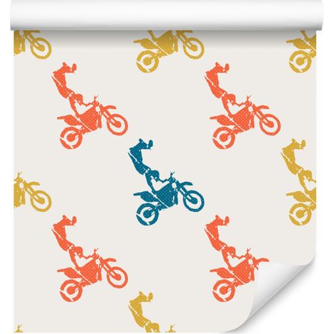 Papier peint motos pour salon et chambre 50x1000 cm (1/5)