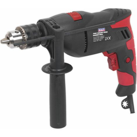 Sealey SD750 13mm Variable Speed Hammer Drill 750W/230V (1/4)