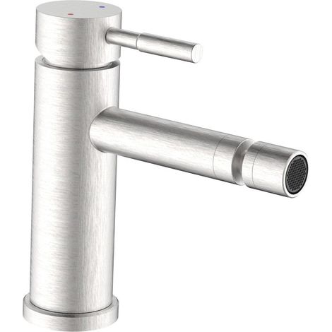 Mitigeur de bidet en acier inoxydable brossé, rond (1/2)