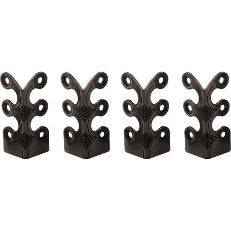 4 protections d'angle en laiton massif, de plinthe noires, robustes (1/5)